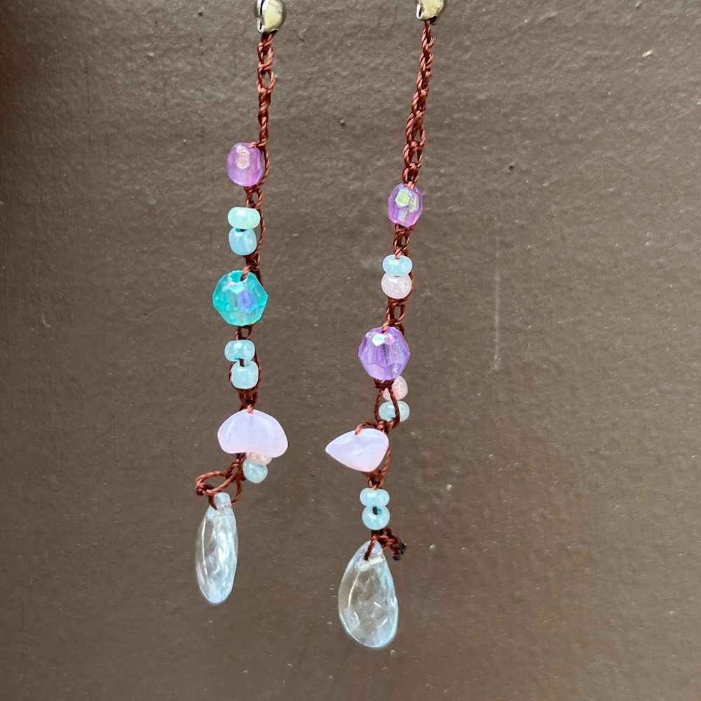 Crochet dangle earrings